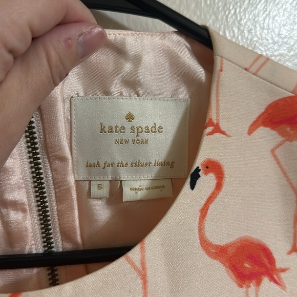 EUC Kate Spade Flamingo Shift Dress Short Sleeve - Picture 4 of 7